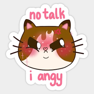 No talk, I angy Sticker